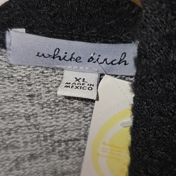 WHITE BIRCH Grey Leopard Print Cardigan Open Front Womens Size XL NWT - Picture 2 of 12